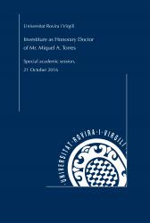 Cover for Investiture as Honorary Doctor of Mr. Miquel A. Torres