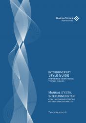 Cover for Interuniversity Style Guide for Writing Institutional Texts in English