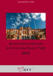 Cover for Memòria del Consell Social de la URV 2013
