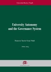 Cover for University Autonomy and the Governance System