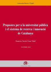 Cover for Propostes per a la universitat pública i el sistema de recerca i innovació de Catalunya