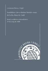 Cover for Investidura com a doctora honoris causa de l'Excma. Sra. Rosa M. Calaf