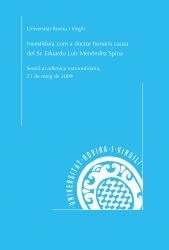 Cover for Investidura com a doctor honoris causa de l'Excm. Sr. Eduardo Luis Menéndez Spina
