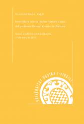 Cover for Investidura com a doctor honoris causa del professor Ramon Gomis de Barbarà