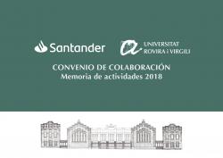 Cover for Memoria de actividades 2018: Convenio de colaboración URV-Santander