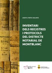 Cover for Inventari dels registres i protocols del districte notarial de Montblanc