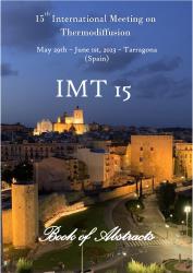 Cover for 15th International Meeting on Thermodiffusion: Book of abstracts